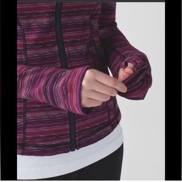 Lululemon Regal Plum Space Dye Twist Luon Define Jacket Full Zip Size 4 - Picture 4 of 7
